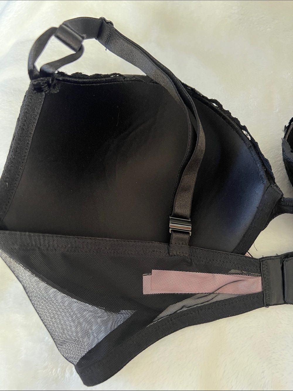 Victoria's Secret Black Floral Lace Push-Up Bra - Picture 6 of 8